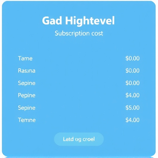 gohighlevel subscription cost