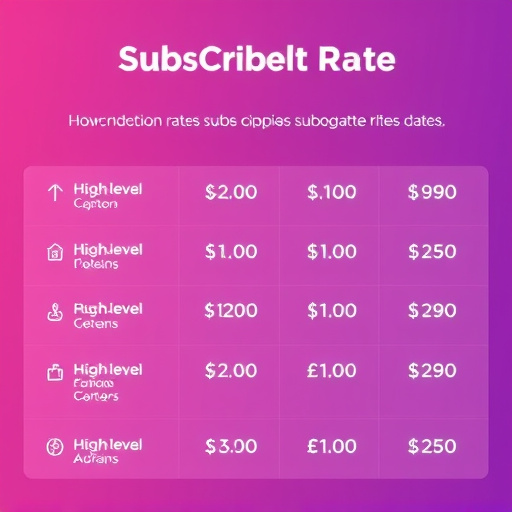 gohighlevel subscription rates