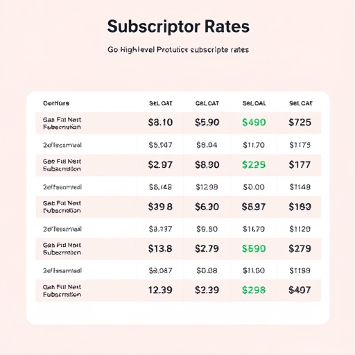 gohighlevel subscription rates