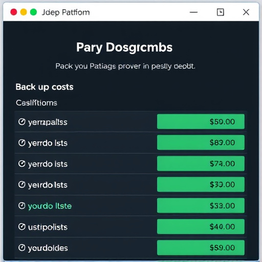 platform backup cost