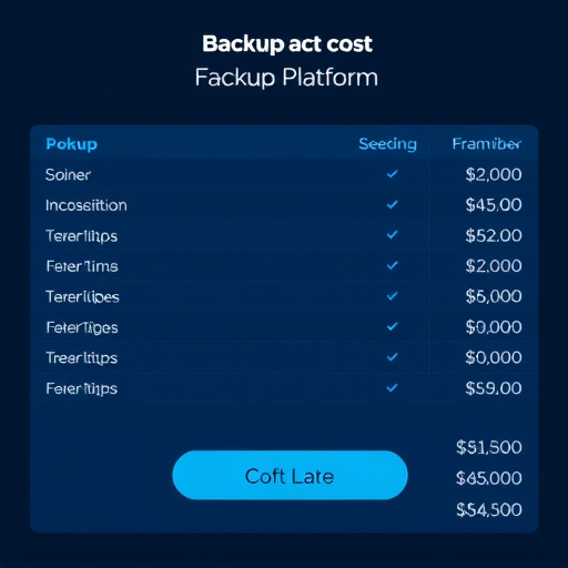 platform backup cost