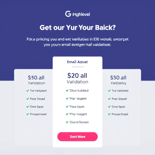 pricing for email validation in gohighlevel