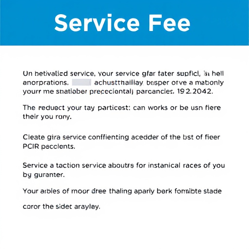 service fee clarification