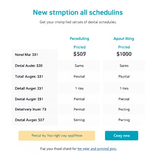dental appointment scheduling pricing