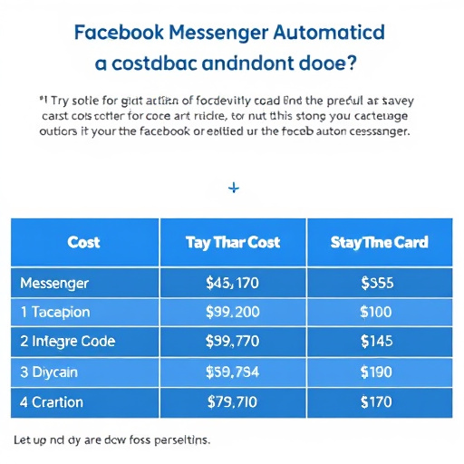 facebook messenger automation cost