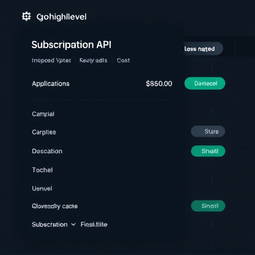 gohighlevel api subscription cost