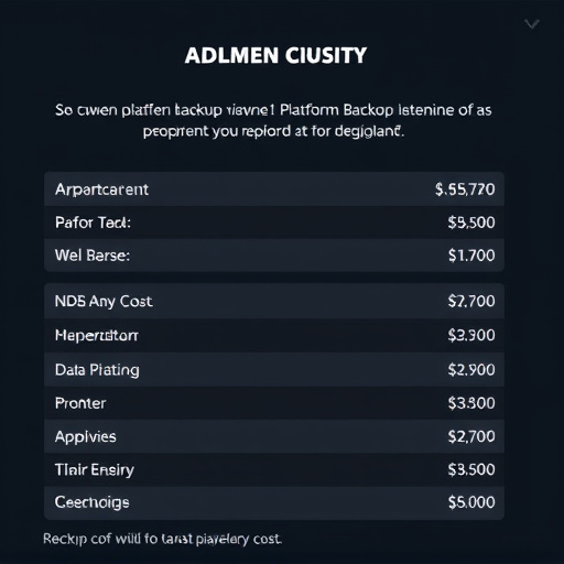platform backup cost