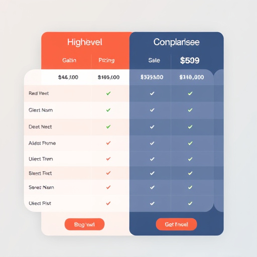 pricing comparison highlevel